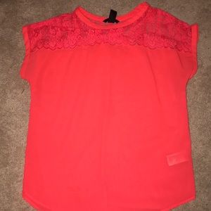 Bright coral tunic top H&M